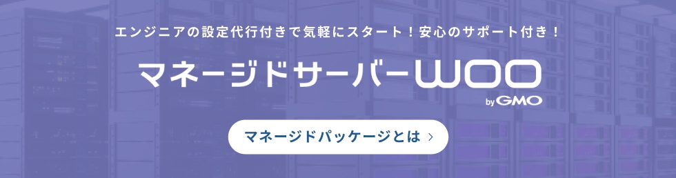 エンジニアの設定代行付きで気軽にスタート！安心のサポート付き！ マネージドサーバーWOO byGMO マネージドパッケージとは